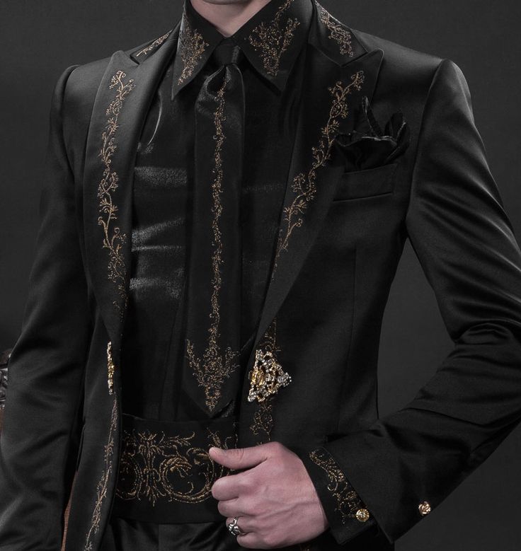 Italian wedding suits, model: B00-(432) Fancy Aesthetic, Choi Jongho, Royal Aesthetic, Fashion Tag, Black Suit, Fantasy Clothing, Fantasy Fashion, Character Outfits, Suit And Tie