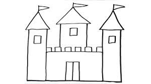 a drawing of a castle with two towers