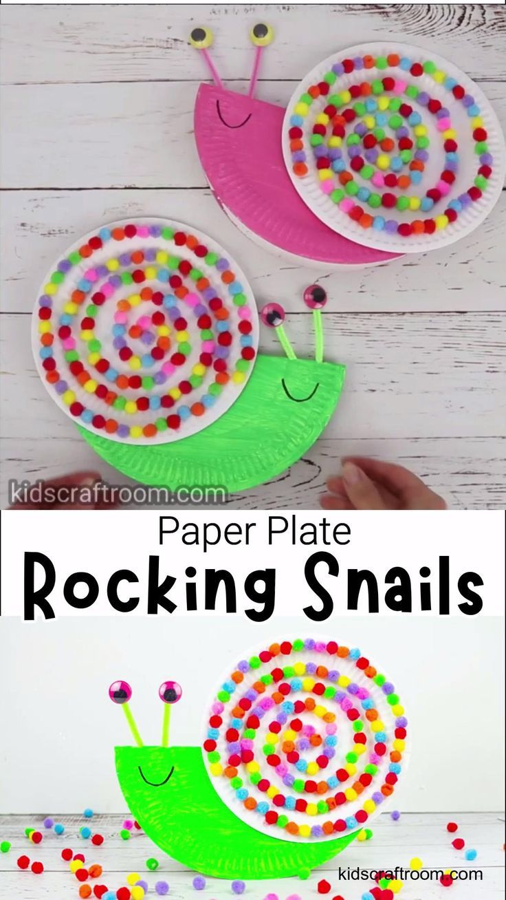 paper plate snail craft for kids to make