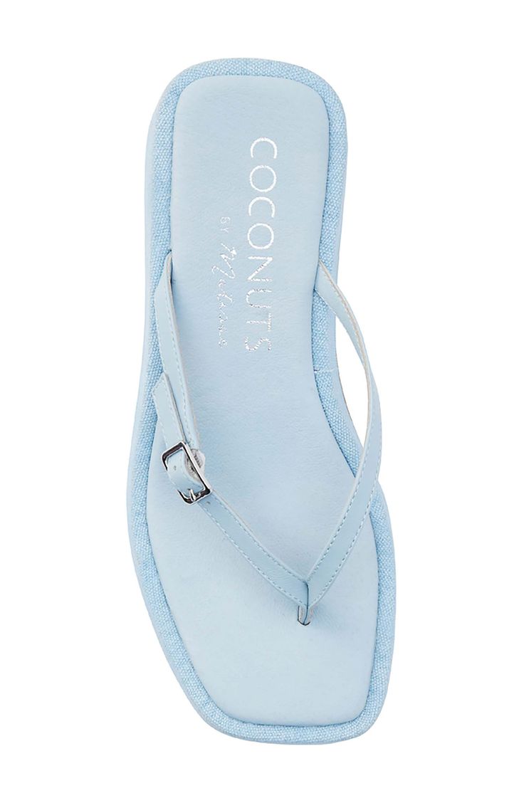 A sleek buckle adds a touch of shine to this elevated flip-flop showcasing a textile-wrapped platform. 2" heel; 1" platform Synthetic, textile and leather upper/synthetic lining and sole Imported Spring T-strap Flip Flops With Buckle Closure, Spring Toe Loop Flip Flops With Buckle Closure, Spring Flip Flops With Buckle Closure And Toe Post, Synthetic Flip Flops With Buckle Closure, Synthetic Toe Post Flip Flops With Buckle Closure, Flip Flop Heels, Platform Flip Flops, Nordstrom Store, Anniversary Sale