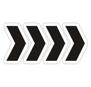 three black arrows stickers on a white background