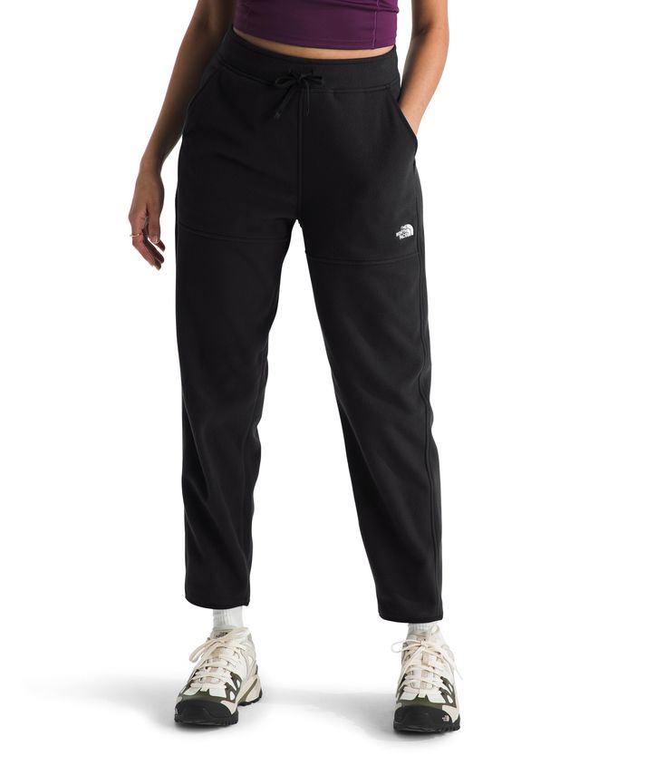 PRICES MAY VARY. ADVENTURE READY. The Women's Glacier Fleece Pant is an eco-conscious pant built to maximize comfort and durability when you're ready to Take on the Day. STANDARD FIT. Featuring a tailored feel that's trim but not tight, this fleece pant eases through the hip and thigh for freedom of movement before narrowing through the leg, with a moderate taper from mid-thigh down. Inseam: R 27" CIRCULAR DESIGN. This 100% recycled fleece half snap has been thoughtfully designed to be disassemb Circular Design, Never Stop Exploring, Fleece Pants, Freedom Of Movement, North Face Women, Eco Conscious, North Face, The North Face, Fashion Branding