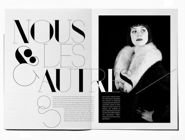 an open book with black and white photos on it's cover, featuring a woman in fur collar