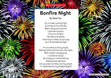 a colorful fireworks display with the words bonfire night