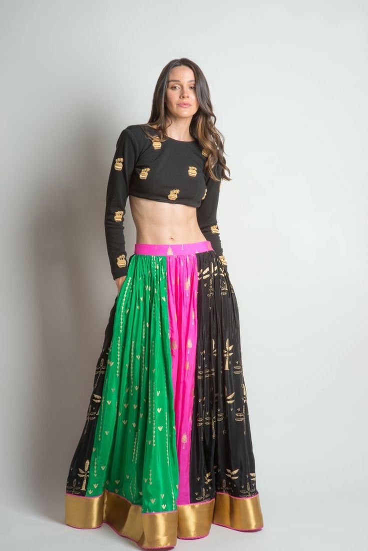 Patchwork Lehenga, Lehenga Sangeet, Regal Bride, House Of Masaba, Traditional Dresses Indian, Dandiya Dress, Garba Outfit, Indian Gown, Garba Dress