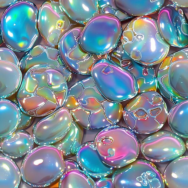 many different colored bubbles are shown in this image and it looks like they have been made from