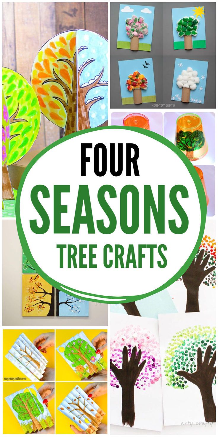 four seasons tree crafts for kids to make