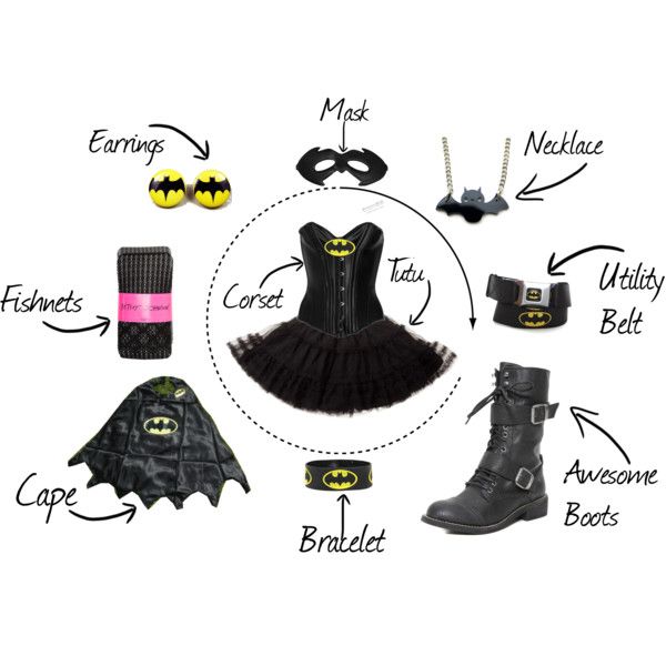 "Batgirl Costume" by cherrygoodday on Polyvore Batman Costume Girl, Batman Girl Costume, Bat Girl Costume, Batgirl Costume Diy, Batman Costume For Girls, Batgirl Halloween Costume, Batman Girl, Comic Con Costumes, Batgirl Costume