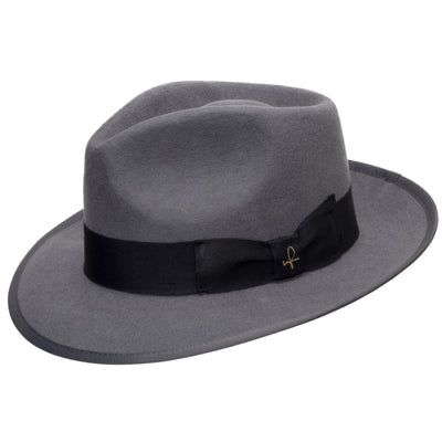 Manhattan Fedora - Ultrafino Winter Gatsby Fitted Hat, Adjustable Gatsby Top Hat With Short Brim, Classic Winter Party Hats, Classic Winter Boater Hat With Curved Brim, Short Brim Hat For Formal Occasions In Winter, Classic Fur Felt Panama Hat For Fall, Classic Party Hat With Flat Brim, Classic Brimmed Fedora For Winter, Classic Top Hat For Winter