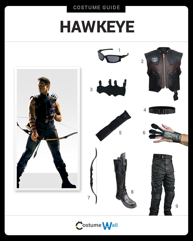 costume guide for the character hawkeye