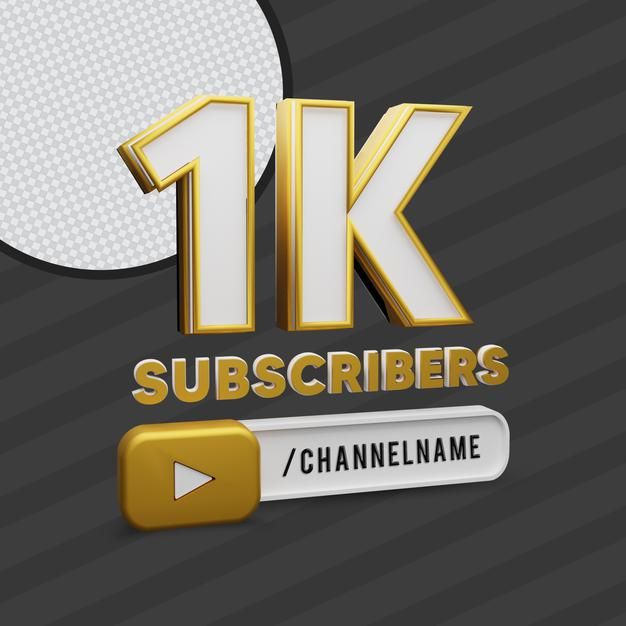 an image of the number one sign for subscibers on a black and white background