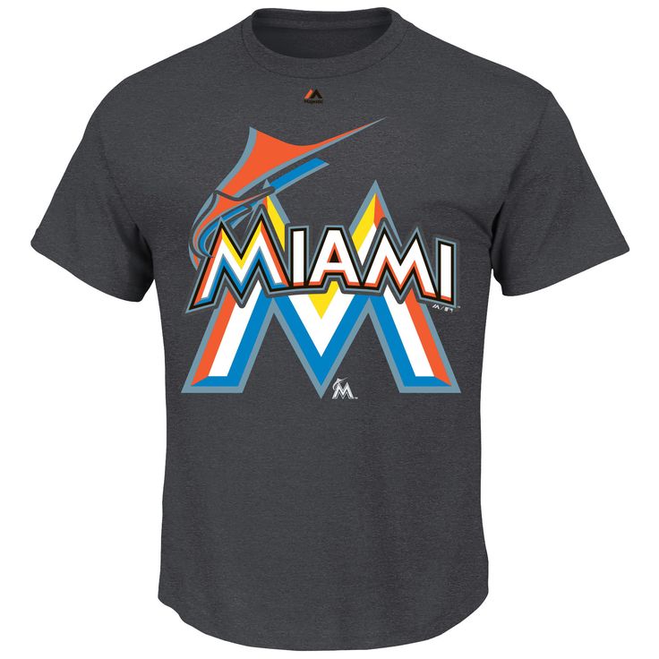 MLB Miami Marlins Majestic Run Producer T-Shirt - Gray Marlins Game Outfit, Color Run Outfit, Baseball Fashion, Game Outfit, Miami Marlins, Color Run, Team Sports, Fashion Top, Gaming Clothes