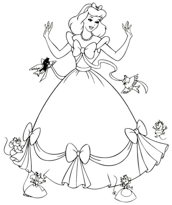 32+ Coloring Pages Princess Printable