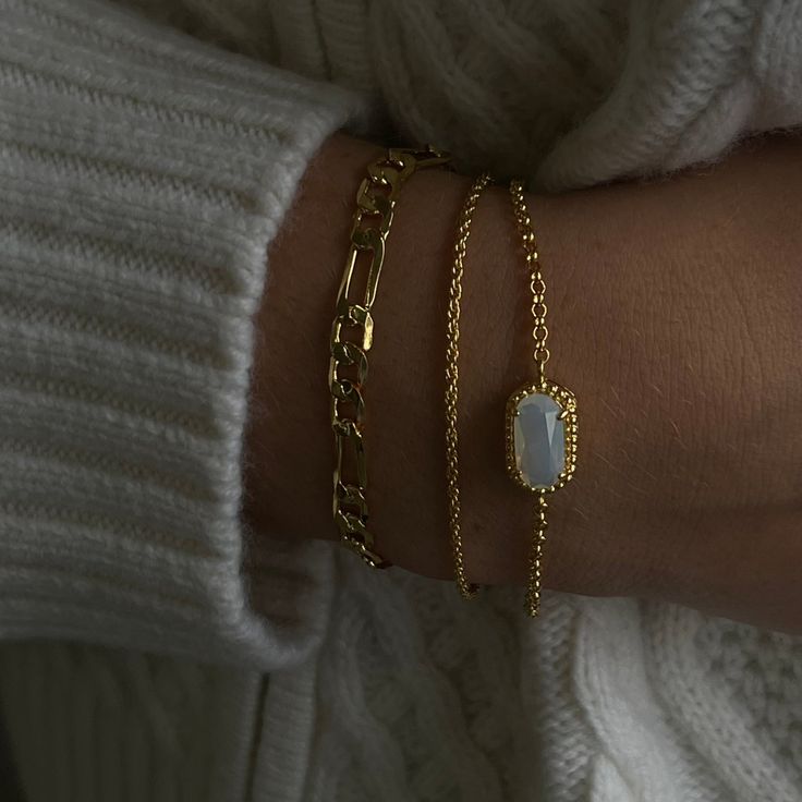 The perfect dainty stone bracelet to add just the right amount of sparkle to any wrist. Wear it alone for a stand out look, or pair it with the ever so loved Aura Necklace. Money Bracelet, Aura Necklace, Evry Jewels, Dainty Gold Bracelet, Wrist Wear, Jewel Necklace, Gold Bracelets, Pink Bracelet, Belly Rings