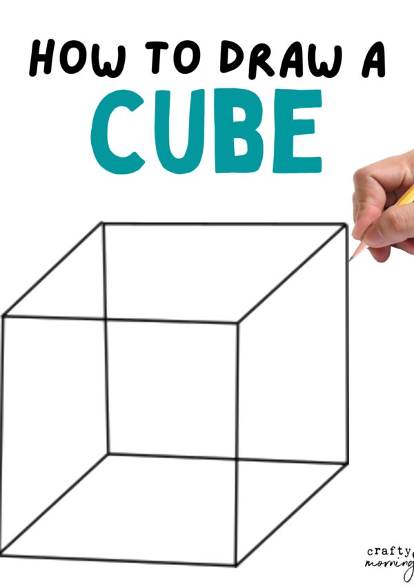 someone drawing a cube with the words how to draw a cube