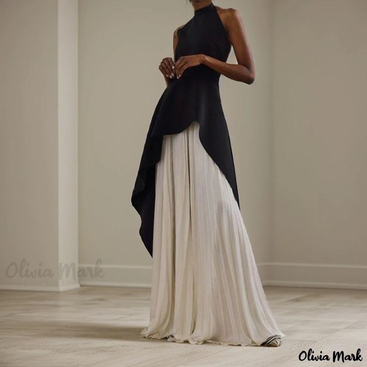 Olivia Mark - Top de moda y personalizado sin mangas con falda midi plisada Sukienki Maksi, Robes Glamour, 파티 드레스, Fall Clothes, 가을 패션, Pleated Midi Skirt, Fashion Mode, Look Fashion, Classy Outfits