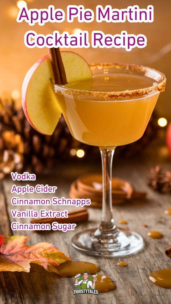 an apple pie martini cocktail recipe