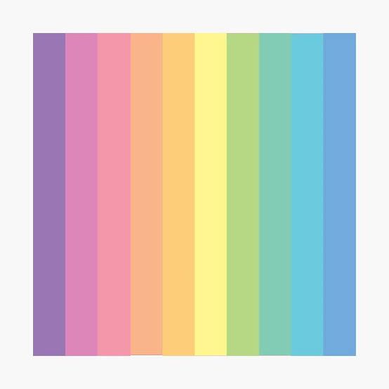 a rainbow colored background with white border