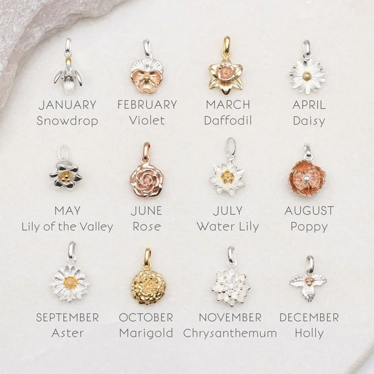 Birth Flower Necklace, Journal Lettering, Flower Charm Necklace, Jewellery Uk, Vermeil Jewelry, Psychology Facts, Alam Yang Indah, Birth Flower, Hand Cast