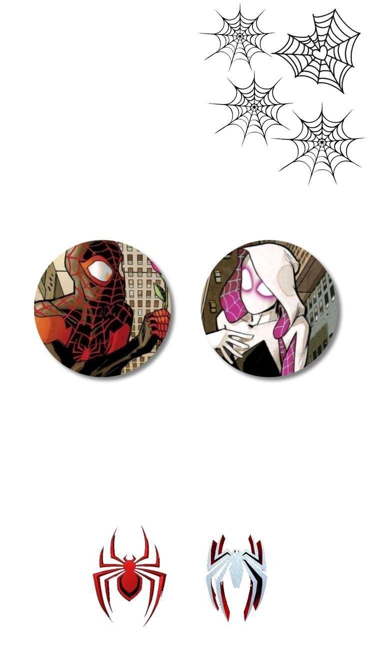 spider - man and the amazing spidergirl stickers are on display in front of a white background