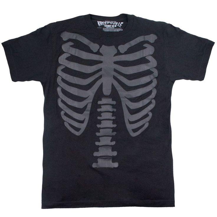 3D Skeleton Ribcage T-shirt 3d Skeleton, Skeleton Tshirt, Emo Shirts, Kreepsville 666, Gothic Men, Elvira Mistress Of The Dark, Skeleton T Shirt, Attitude Clothing, Gothic Looks