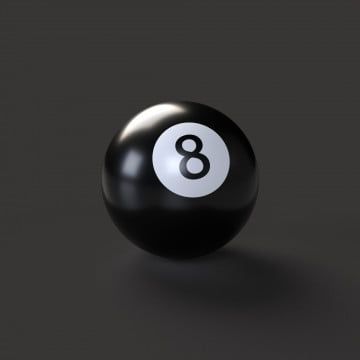 a black and white pool ball with the number eight in it's center on a dark background