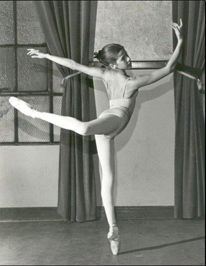 an old photo of a young ballerina