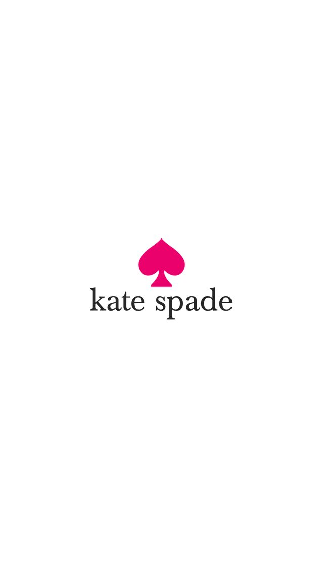 the logo for kate spade is shown in black and pink, with an ace symbol on it