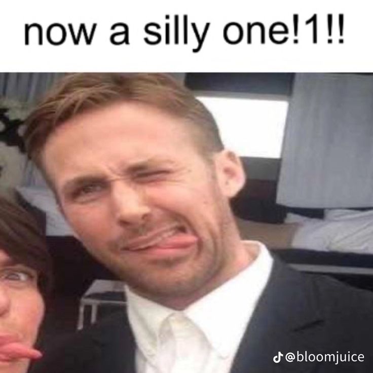 a man and woman are posing for a picture with the caption'now a silly one '