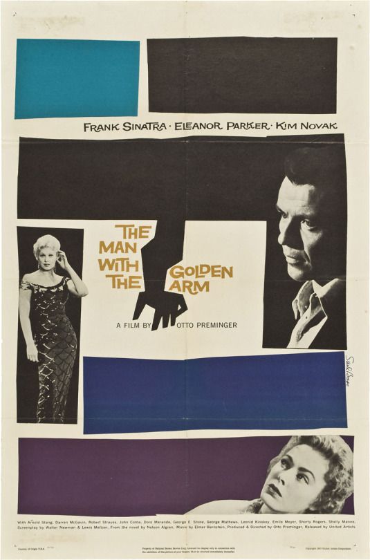 a movie poster for the man with the golden arm, starring actors from two different films