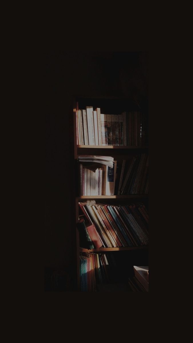 a book shelf filled with lots of books