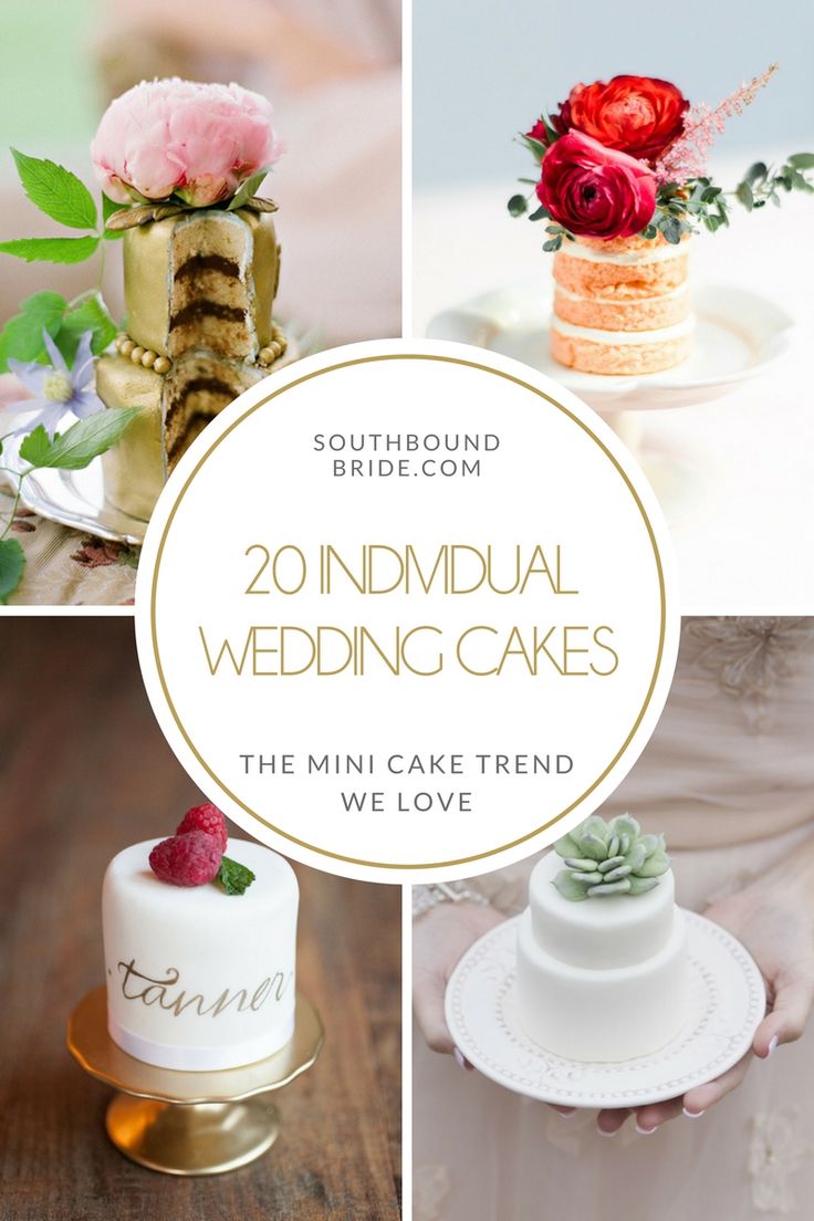 the wedding cakes are decorated with flowers and greenery