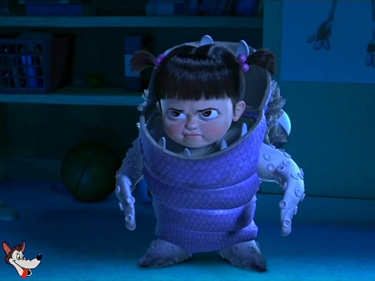 an animated character is dressed in purple and has her arms wrapped around the body of a creature