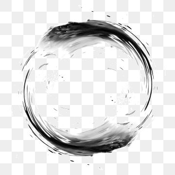 a black and white circle on a transparent background