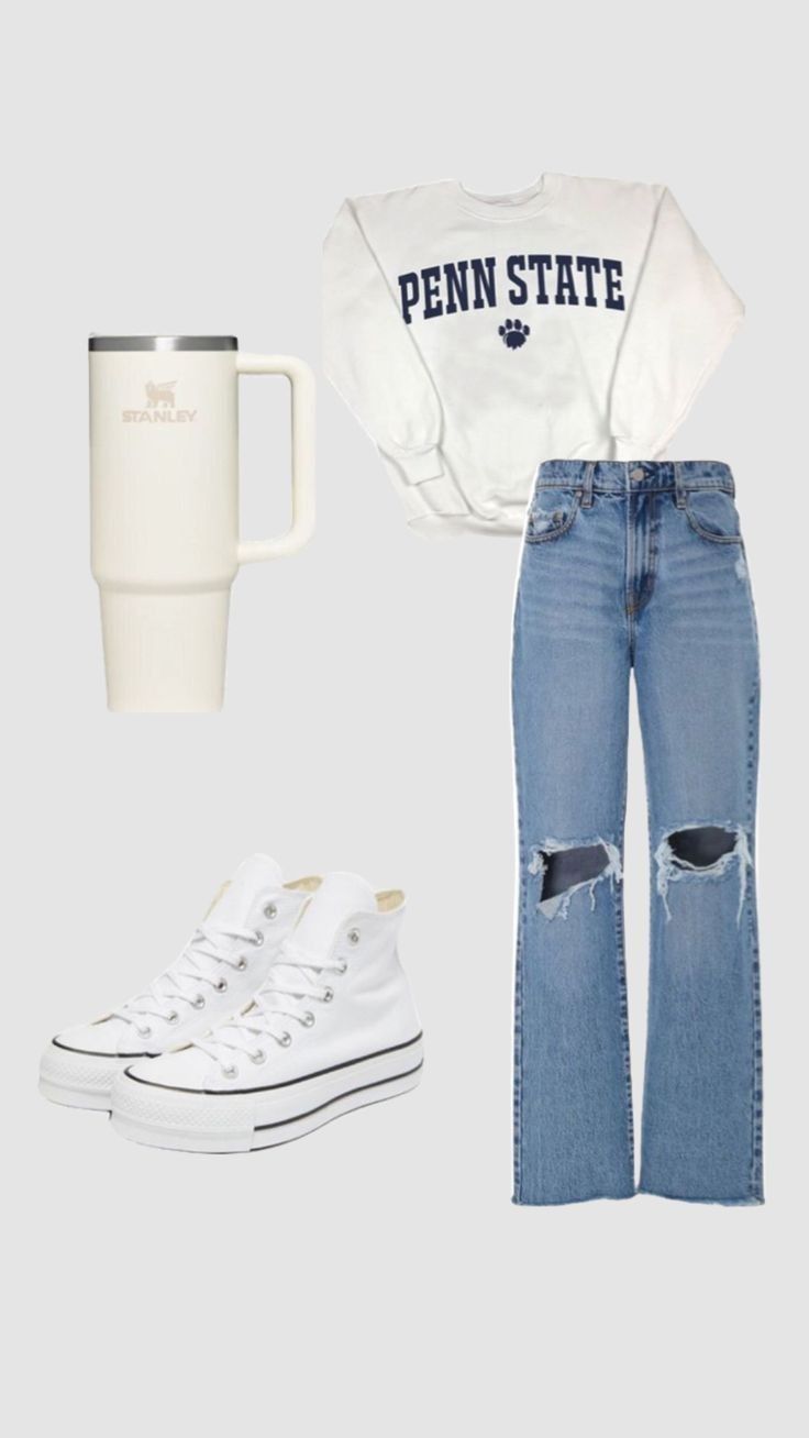 Cute Casual Day Outfits, Cute School Outfits Jeans, Back To School Outfits Jeans, School Outfits Jeans, Outfits For The Weekend, Everyday School Outfits, Blue Ootd, Basic Ootd, Simple Outfits For School