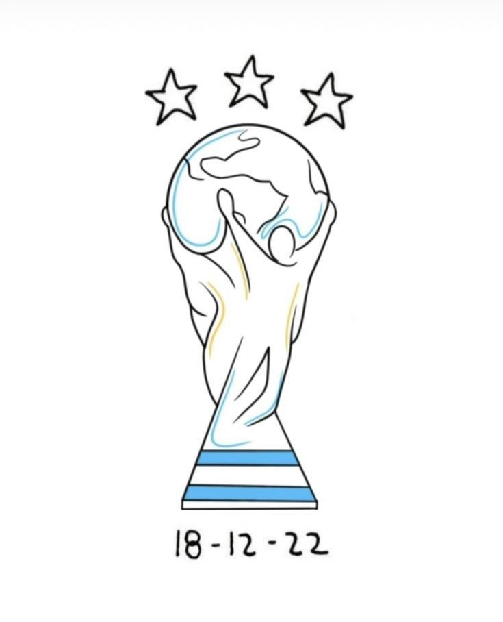 the world cup trophy with stars around it