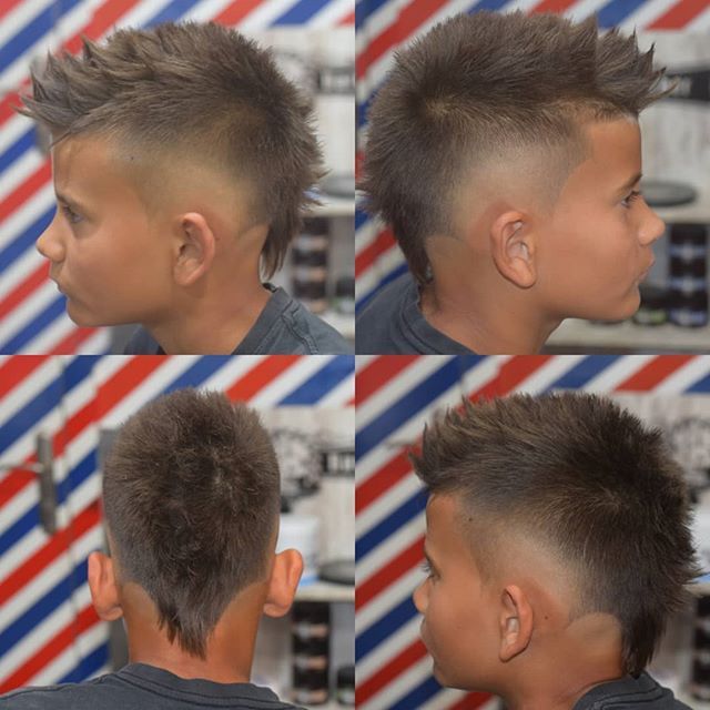 Frohawk Fade Boys, Comb Over Mohawk Fade Haircut, Little Boy Fohawk Hairstyle, Boys Modern Mohawk, Boys Euro Hawk Haircut, Faux Hawk Hairstyles Boys, Lightening Bolt In Haircut, Burst Fade Mohawk Boys, Fade Mohawk Kids