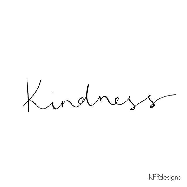 the word kindness written in cursive handwriting