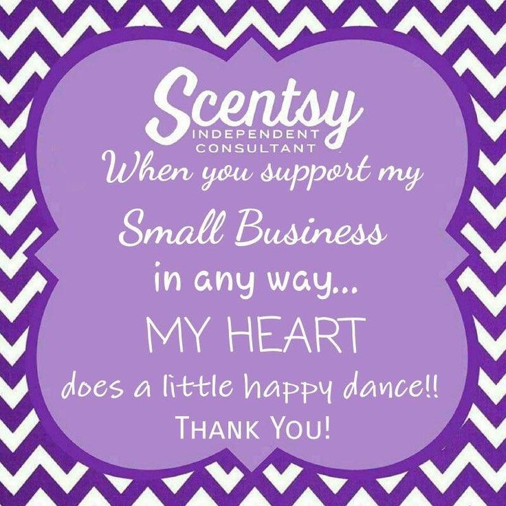 a purple and white chevron background with the words, ` when you support my small business in any way, my heart does a little happy dance thank