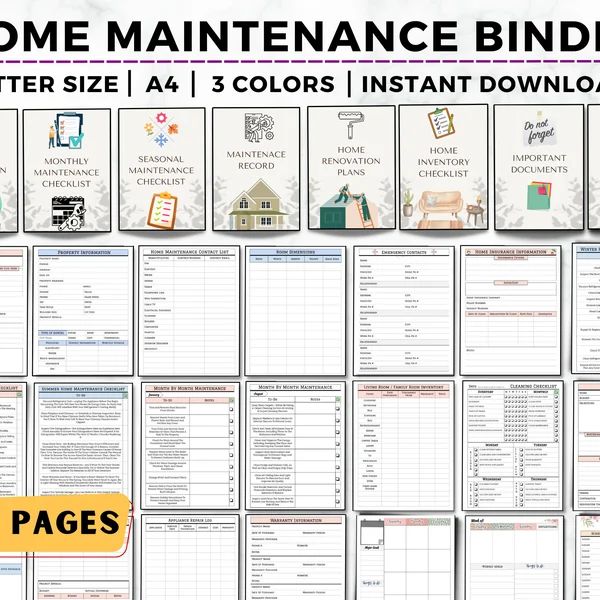 the home management binder is shown with instructions to help you organize and manage your house