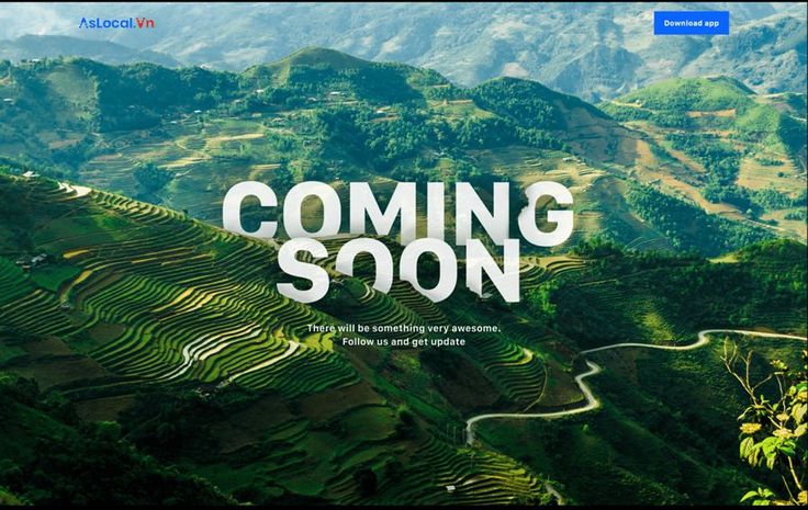 an advertisement for the upcoming film coming soon, with mountains and valleys in the background