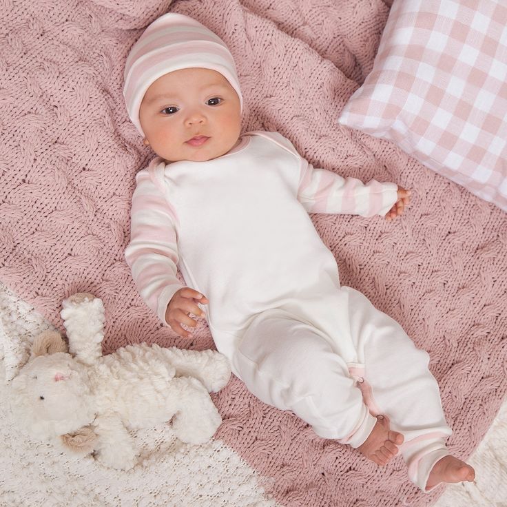 Pink Stripe 3-piece set makes a perfect baby shower gift and coming-home-from-hospital outfit. Made of 100% soft cotton rib, which is breathable and sweat resistant. Baby will feel oh-so-comfy in this essential ensemble. Machine Wash Warm. Tumble Dry Low. Romper - Has envelope neck and snaps underneath for easy on and off Headband - Can be re-tied for optimum fit Hat - 100% Stretchy cotton FINAL SALE - CLEARANCE ITEMS ARE NOT RETURNABLESending a gift? Purchase our beautiful linen keepsake gift b Newborn Homecoming Outfit, Newborn Coming Home Outfit, Baby Coming Home Outfit, Personalized Newborn, Girls Coming Home Outfit, Easter Outfit For Girls