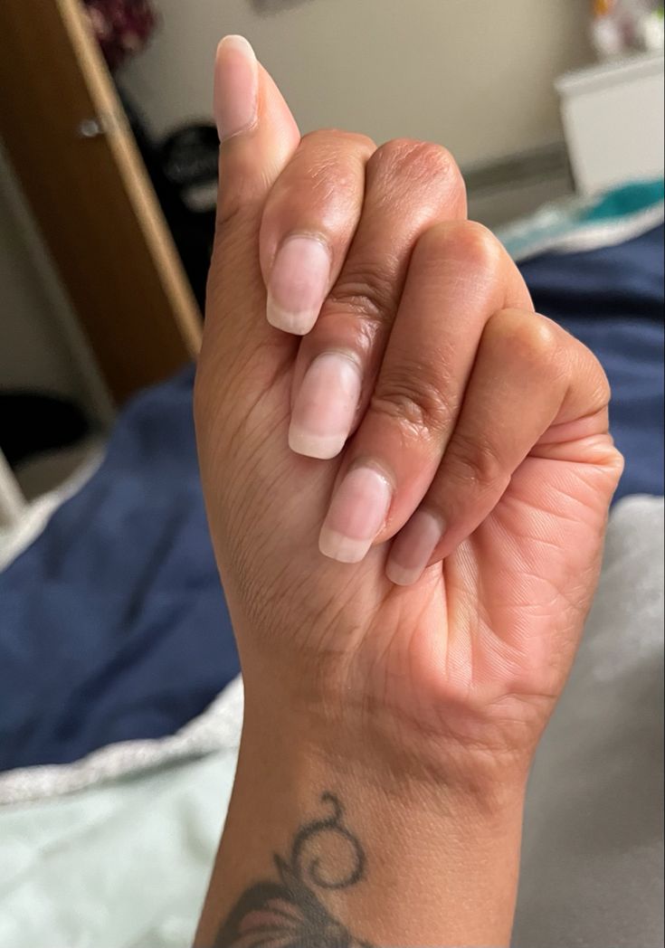 Clear Coat Nails Natural, Matte Clear Nails, Clear Matte Nails, Buffed Nails, Buff Nails, Clear Acrylic Nails, Matte Top Coat, New Nails, Clear Nails