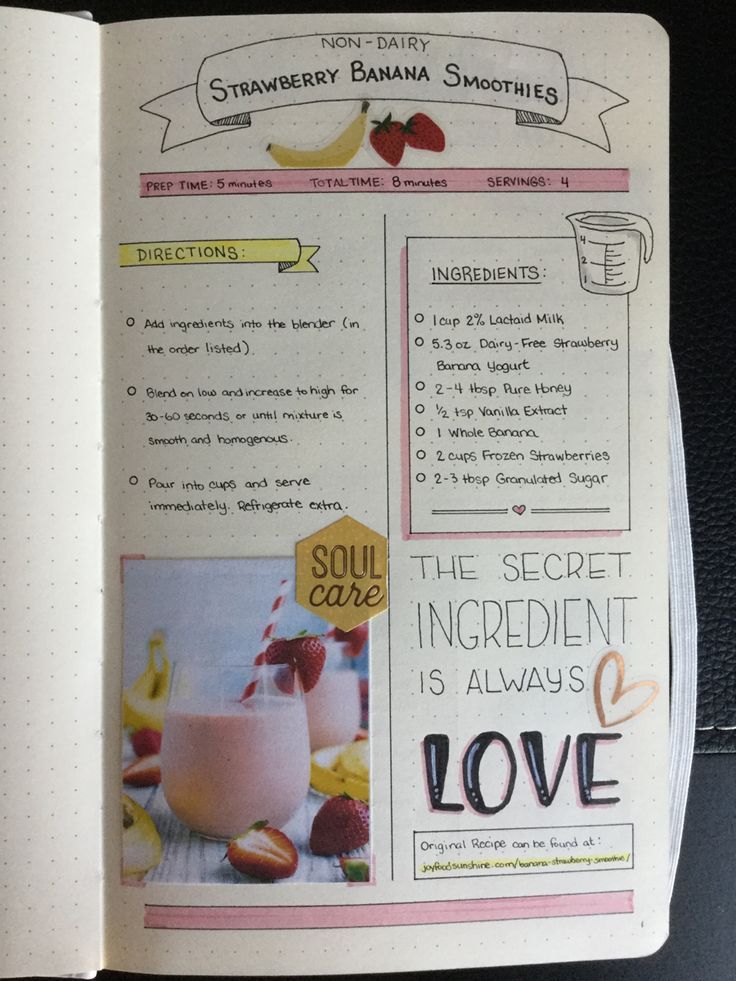 the recipe book is open to show what it's like to drink smoothie