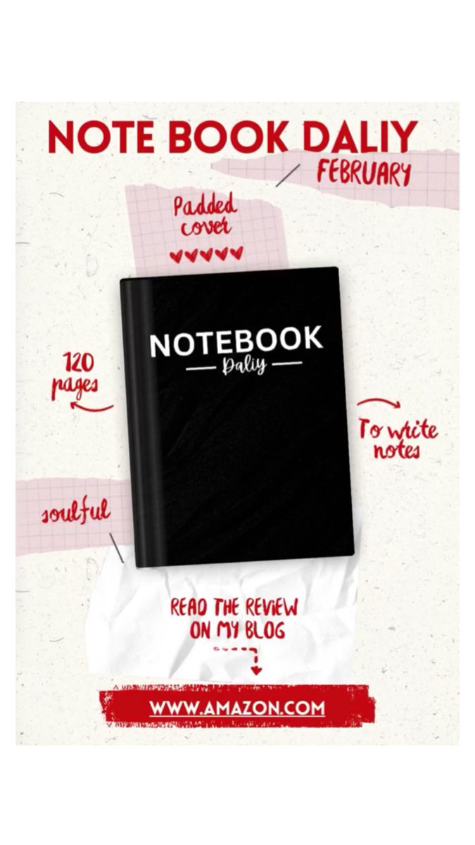 a notebook with the words notebook daily written on it