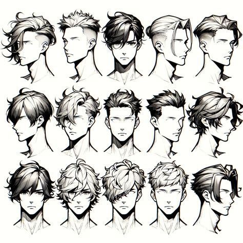 a bunch of different hairs styles for men