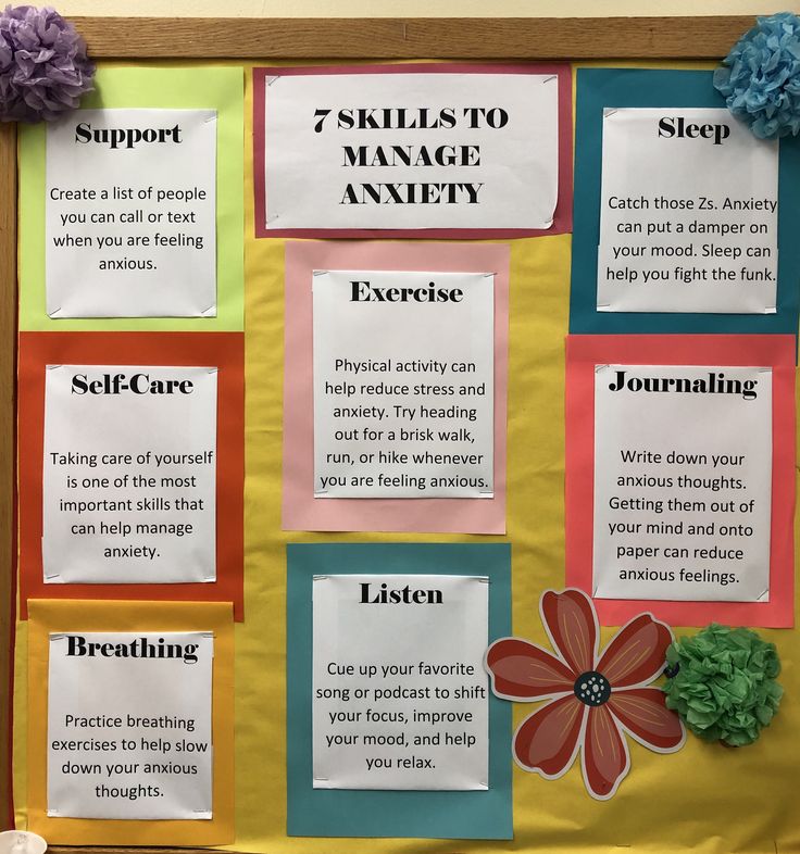 a bulletin board with paper flowers and words on it that read 7 skills to manage annity