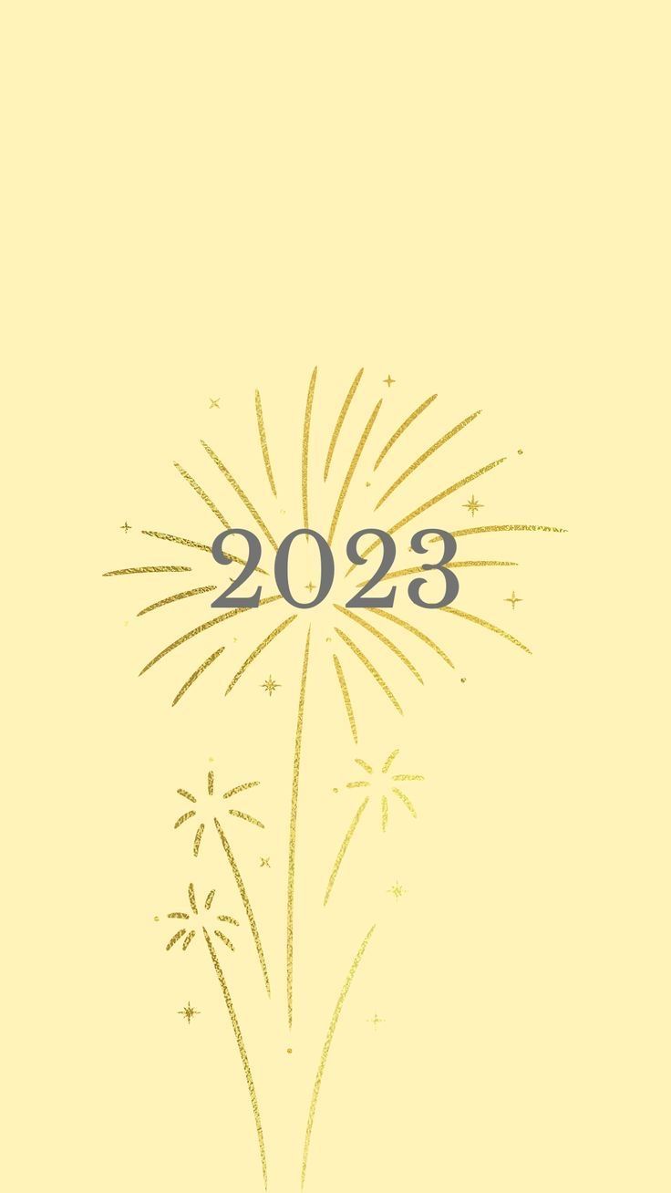 a yellow background with fireworks and the number 2013