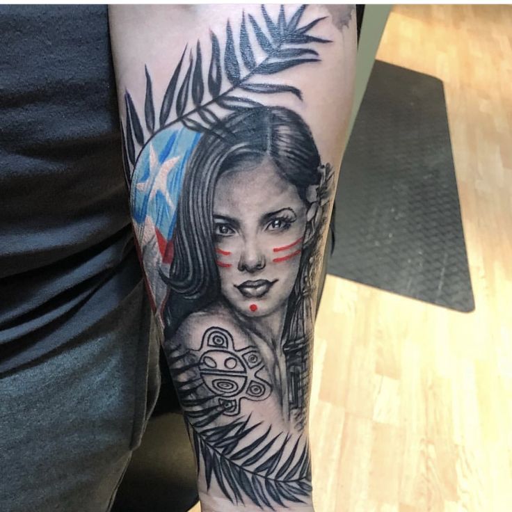 a person with a tattoo on their arm