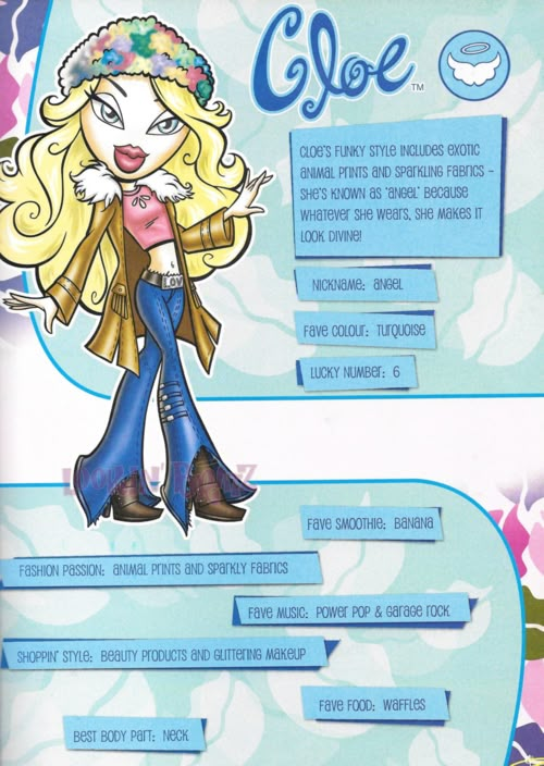 an advertisement for gloee cosmetics featuring a cartoon girl with blonde hair and blue jeans